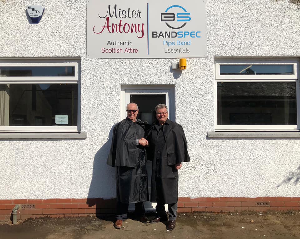 Nigel, our new company manager pictured on the right with Antony in front of their new premises in Houston, Renfrewshire